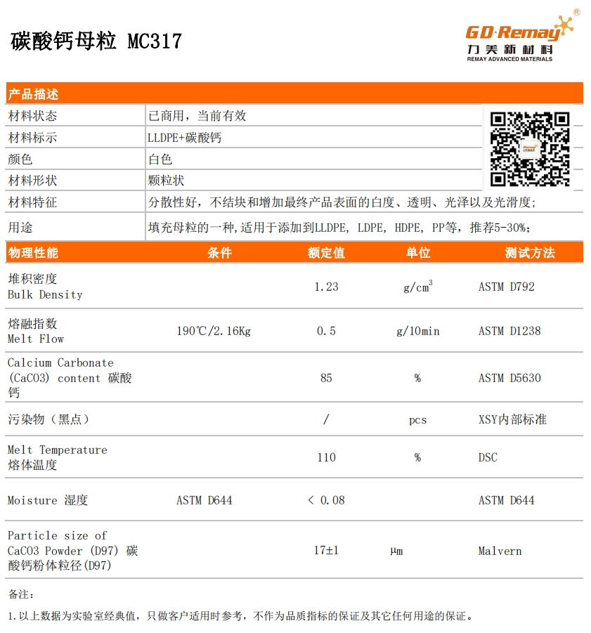 碳酸钙母粒物性图